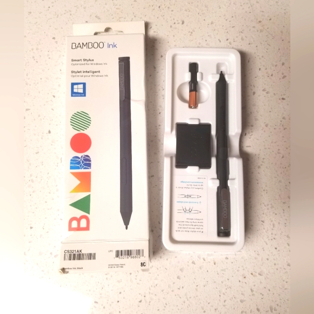 Wacom Bamboo Ink Smart Stylus Black-New Opened Box